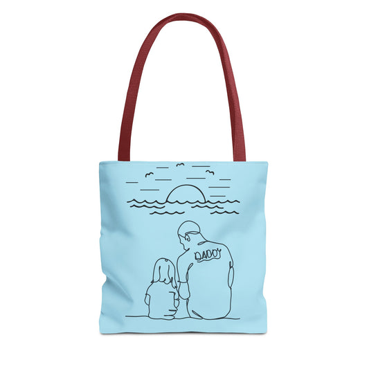 Daddy and Me Tote Bag, Family Bonding Bag, Beach Tote, Gift for Dad and Child, Summer Day Bag