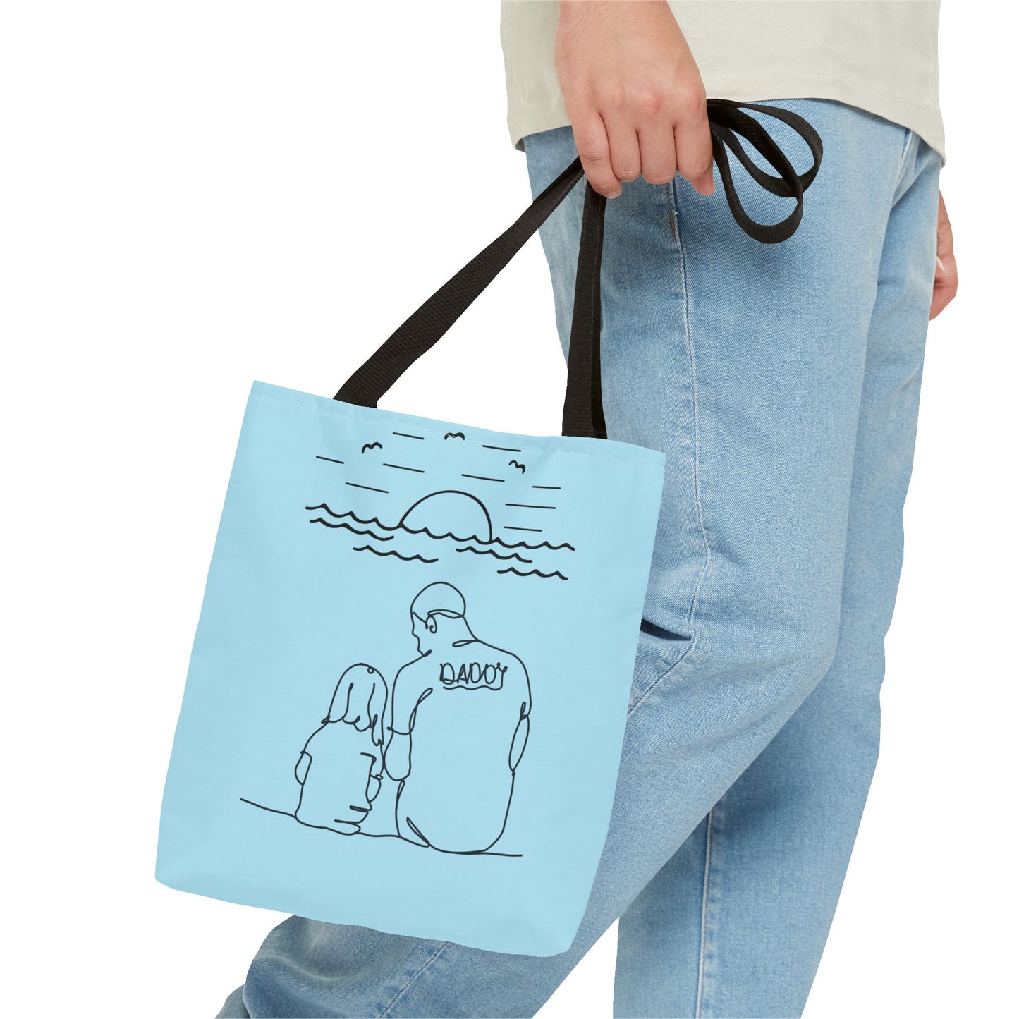 Daddy and Me Tote Bag, Family Bonding Bag, Beach Tote, Gift for Dad and Child, Summer Day Bag