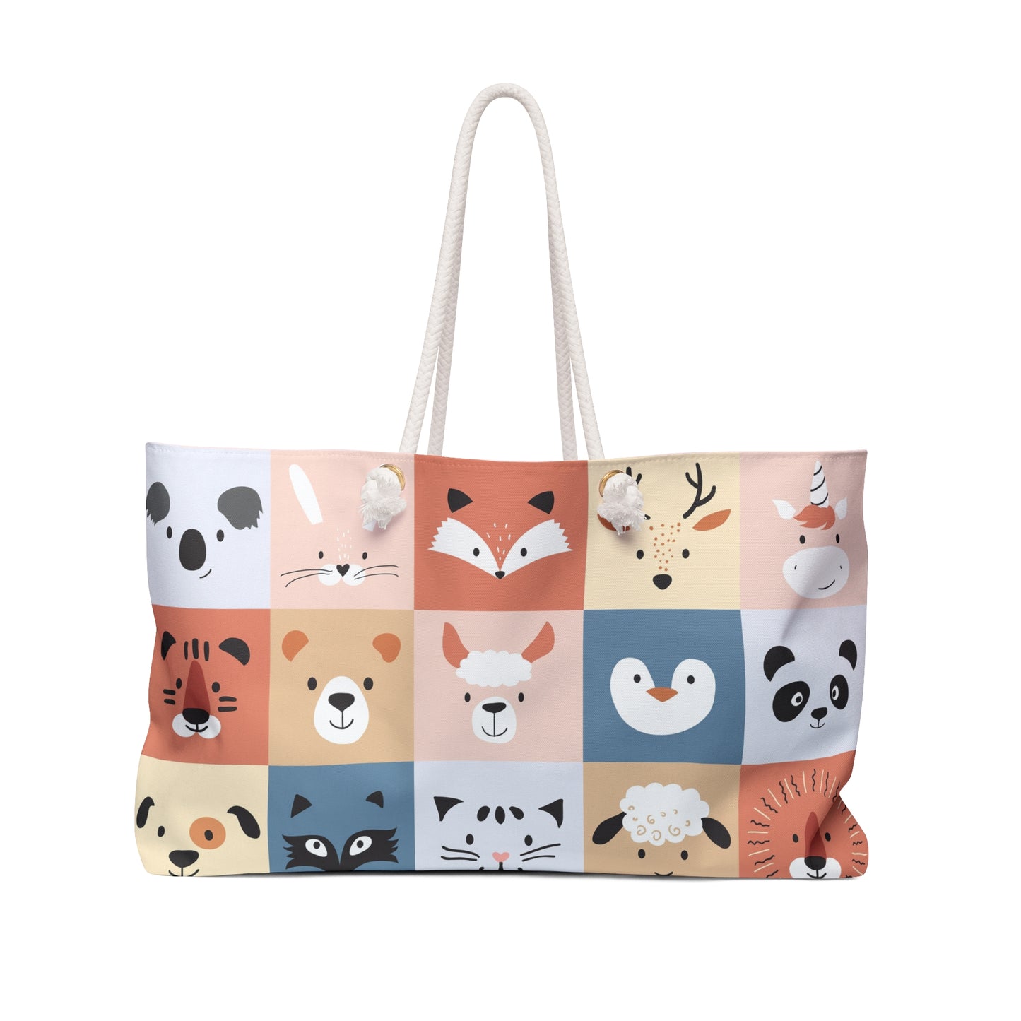 Adorable Animal Weekender Bag, Tote for Travel, Cute Animal Lover Gift, Stylish Diaper Bag, Perfect for Weekend Getaways